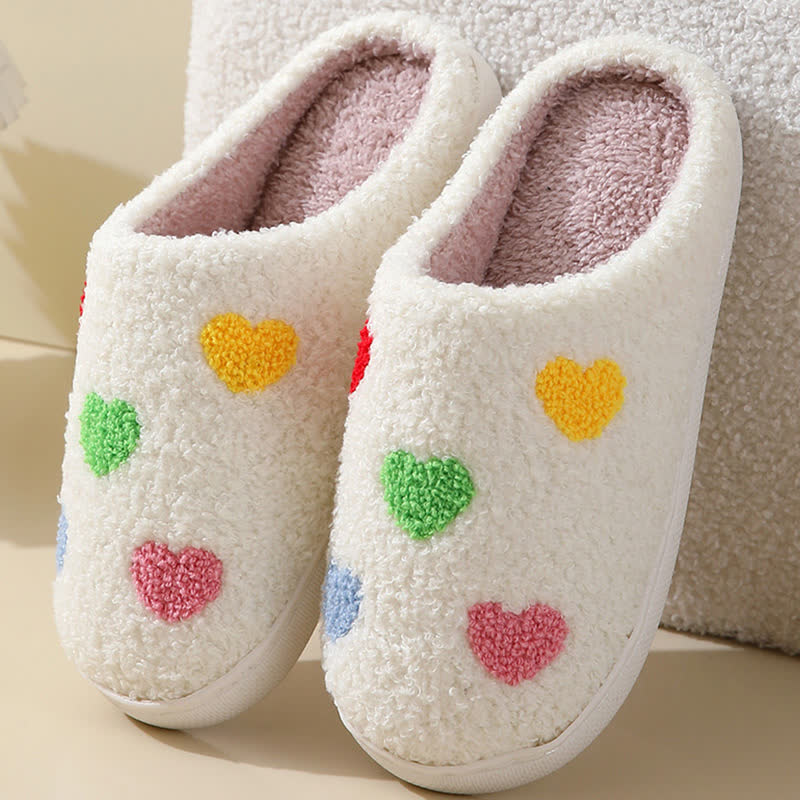 Plus Size Comfy Colorful Pattern Home Slippers - Heart - EU43-44(US9-10) - image 6