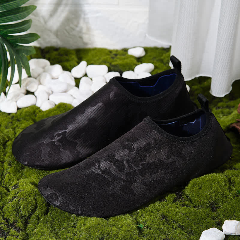 Plus Size Tie-dyed Beach Slippers - Black - EU46-47(US12-12.5) - image 13