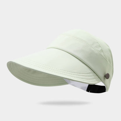 Half Open Top Sun Protection Visor Hat - Light Green - One Size - image 3