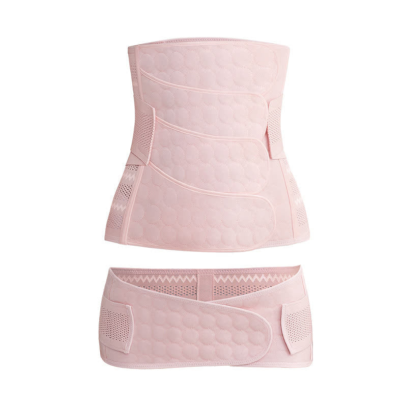 Solid Color Breathable Belly Belt Set - Pink - XXL - image 11