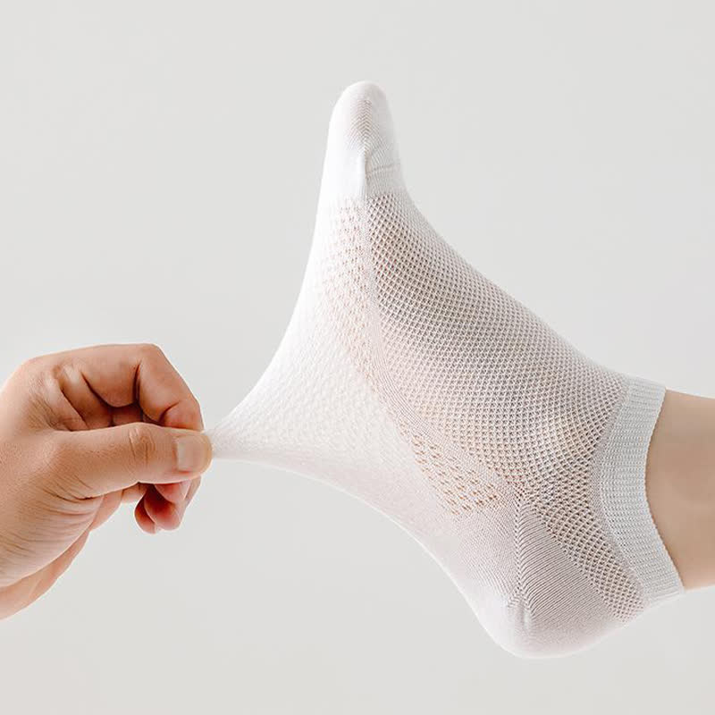 Thin Breathable Sweat-absorbent Mesh Cotton Ankle Socks(5 Pairs) - image 3