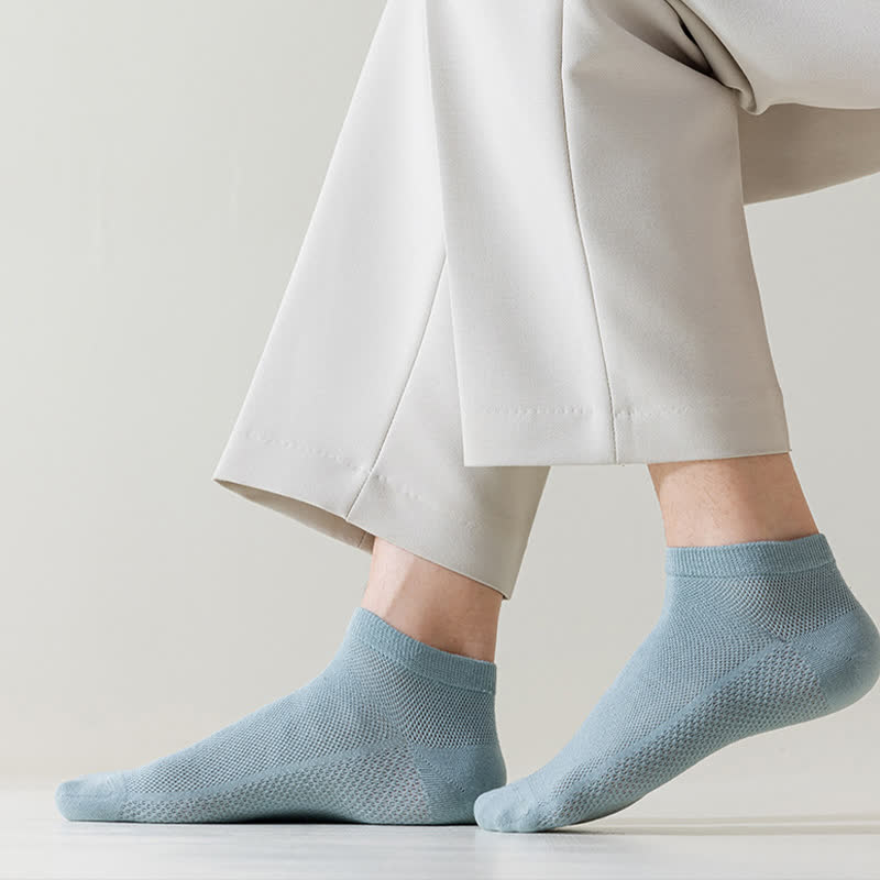 Mesh Breathable Thin Solid Color Ankle Socks(8 Pairs) - image 1