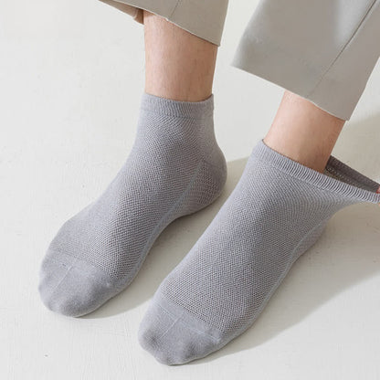 Mesh Breathable Thin Solid Color Ankle Socks(8 Pairs) - image 6