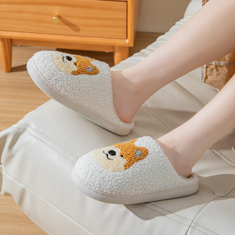 Cartoon Dog Fluffy Home Slippers - image 2