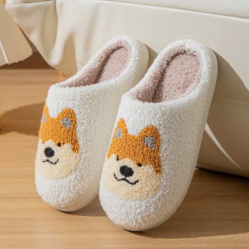 Cartoon Dog Fluffy Home Slippers - image 4