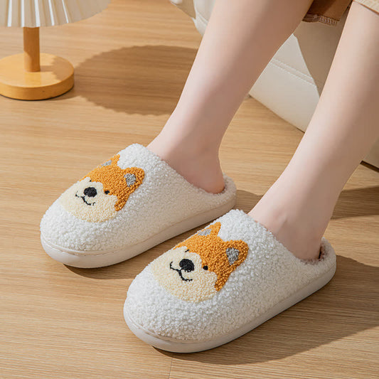 Cartoon Dog Fluffy Home Slippers - image 0