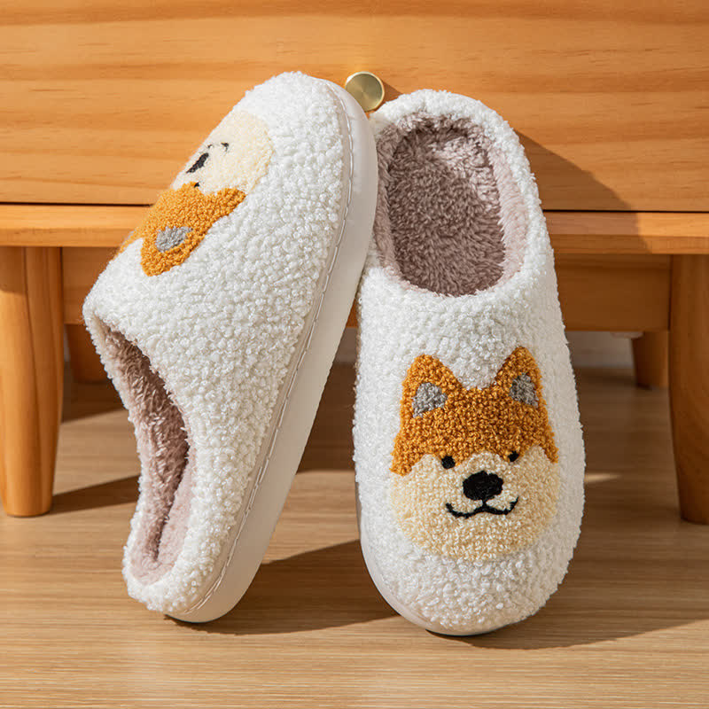 Cartoon Dog Fluffy Home Slippers - image 6
