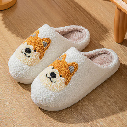 Cartoon Dog Fluffy Home Slippers - A - EU44-45(US10-11) - image 3