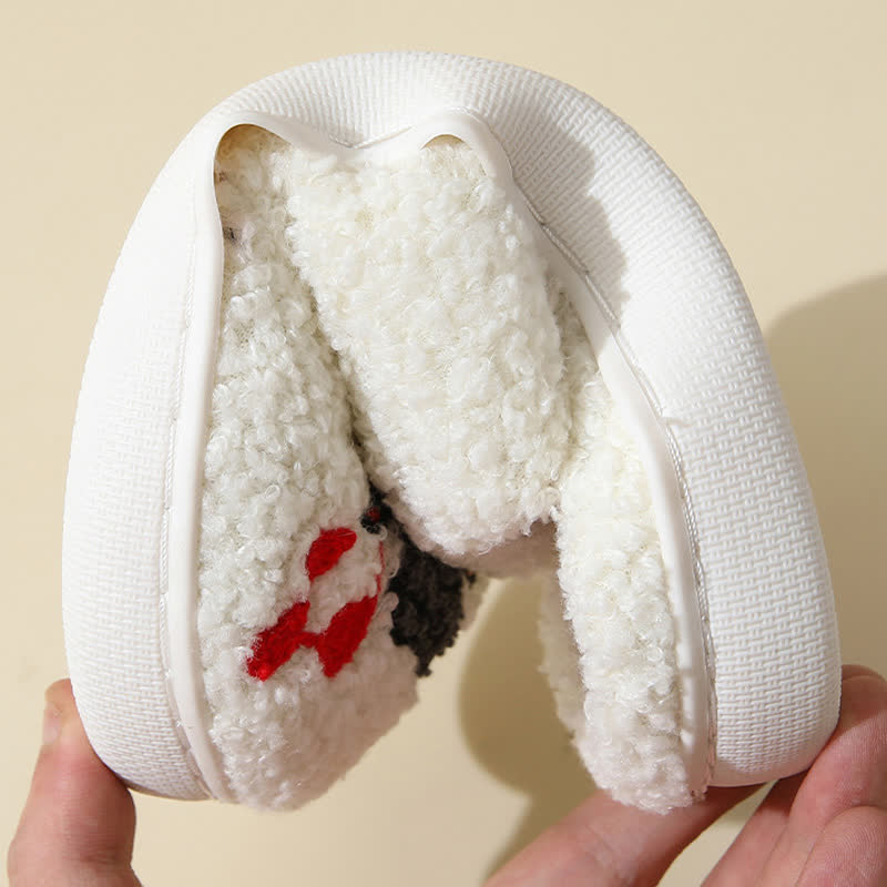 Cartoon Skull Ghost Print Fluffy Home Slippers - image 8