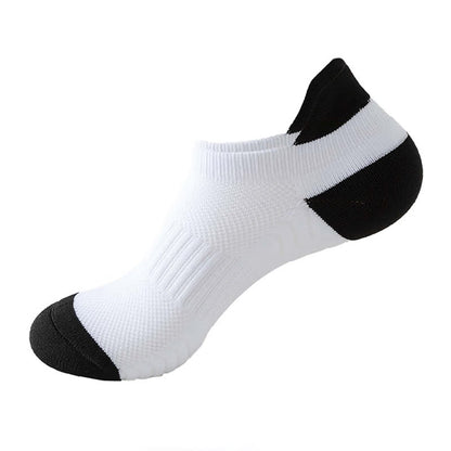 Color Block Breathable Mesh Ankle Compression Socks(8 Pairs) - White - EU37-42(US4-8.5) - image 6