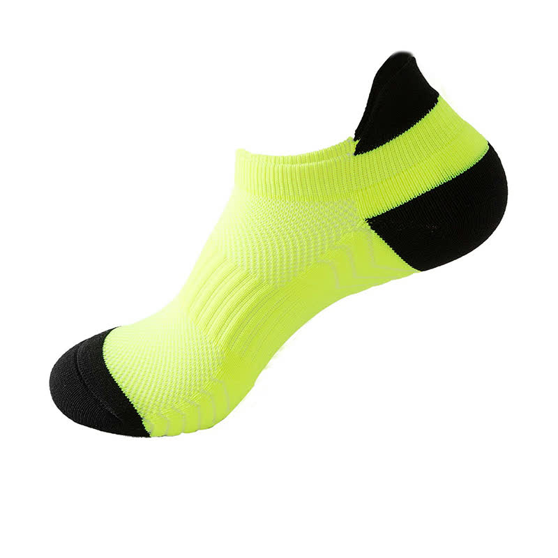 Color Block Breathable Mesh Ankle Compression Socks(8 Pairs) - Green - EU37-42(US4-8.5) - image 9