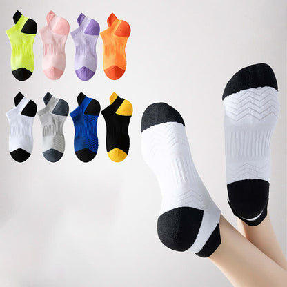 Color Block Breathable Mesh Ankle Compression Socks(8 Pairs) - Multicolor - EU37-42(US4-8.5) - image 1