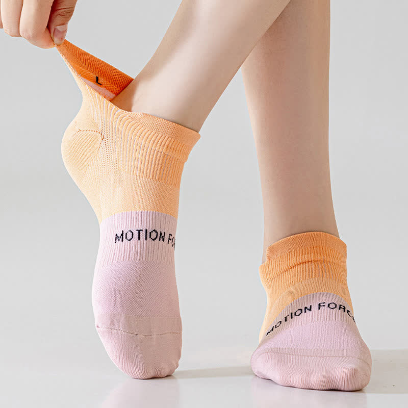 Color Block Letter Print Ankle Compression Socks(8 Pairs) - image 7