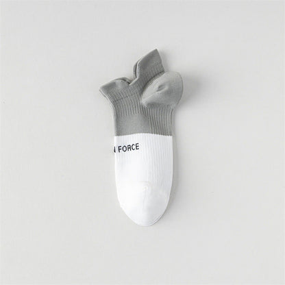 Color Block Letter Print Ankle Compression Socks(8 Pairs) - Grey&White - EU38-41(US5-7.5) - image 12
