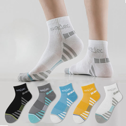 Thin Striped Sweat-wicking Mesh  Ankle Compression Socks(5 Pairs) - image 0