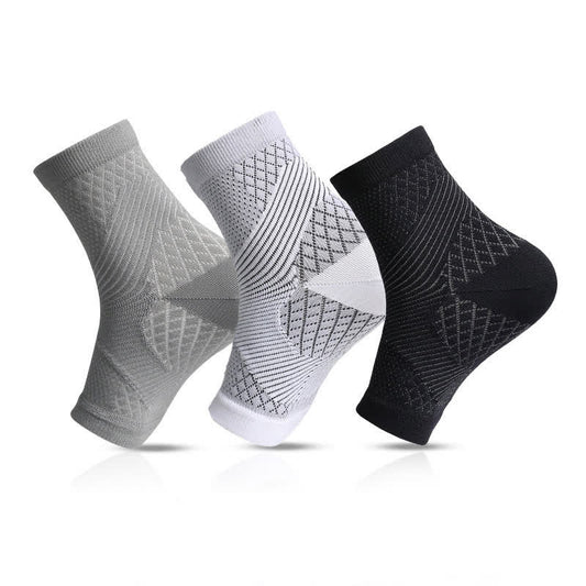 High Elastic Outdoor Cycling Compression Ankle Braces(3 Pairs) - Multicolor - L/XL - image 0