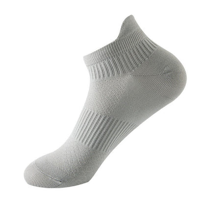 Solid Color Quick-drying Running Ankle Compression Socks(8 Pairs) - Grey - EU40-44(US7-10) - image 13