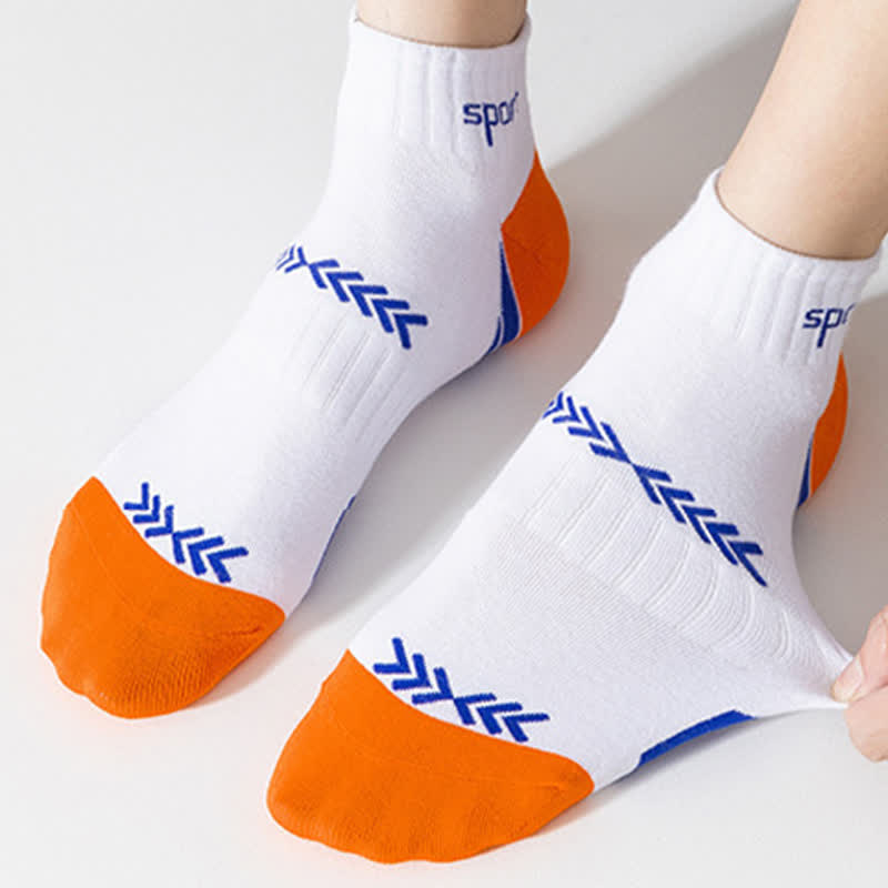 Color Block Arrow Letter  Ankle Compression Socks(5 Pairs) - image 5