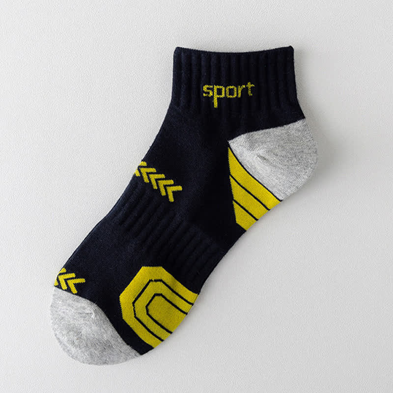 Color Block Arrow Letter  Ankle Compression Socks(5 Pairs) - Light Gray - EU39-44(US6-10) - image 13