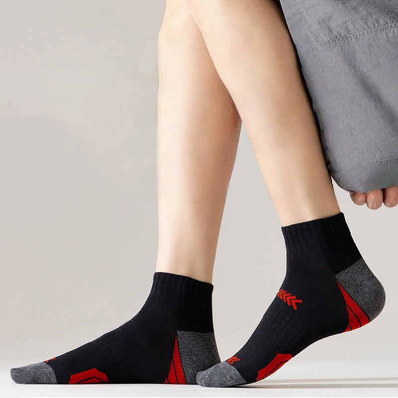 Color Block Arrow Letter  Ankle Compression Socks(5 Pairs) - image 10