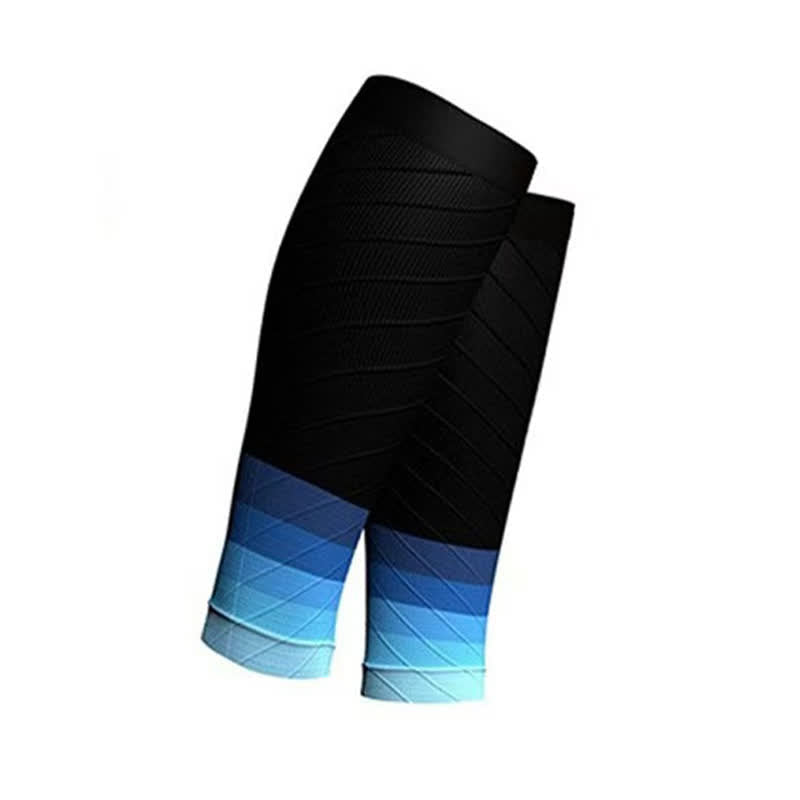 Elastic Gradient Color Compression Calf Sleeves(3 Pairs) - Blue - One Size - image 2