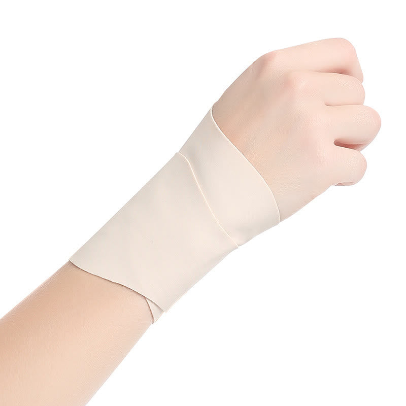 Badminton Tennis Sports Compression Wrist Sleeve - Nude - One Size - image 6