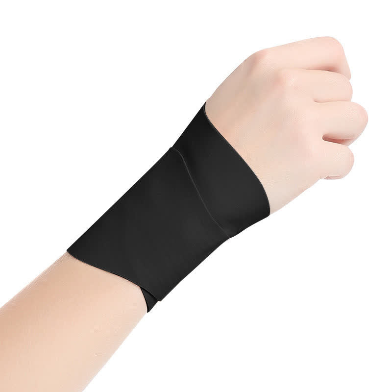 Badminton Tennis Sports Compression Wrist Sleeve - Black - One Size - image 8