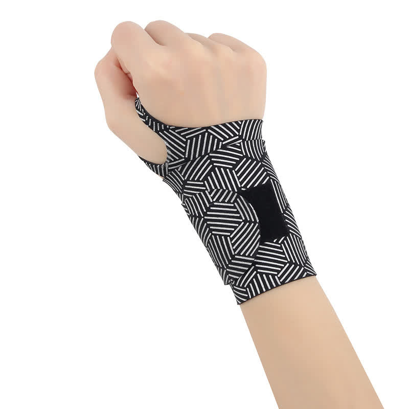Stripe Print Ultra-Thin Wrist Sleeves - Black - A - One Size - image 11