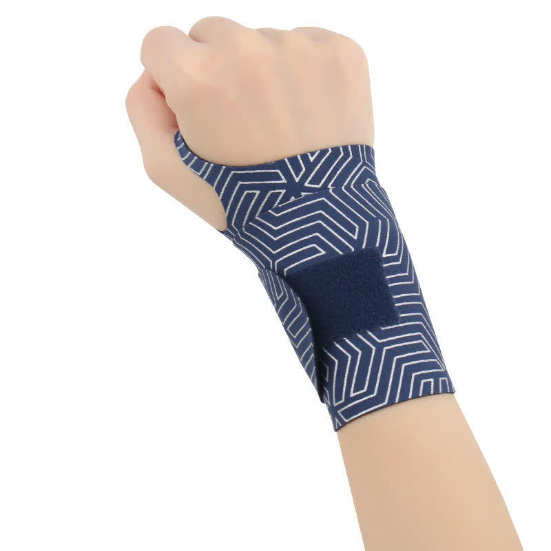 Stripe Print Ultra-Thin Wrist Sleeves - Navy Blue - B - One Size - image 8