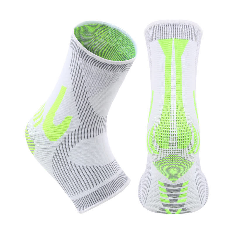 Striped Stretch Sports Knit Ankle Braces - White - XL - image 4