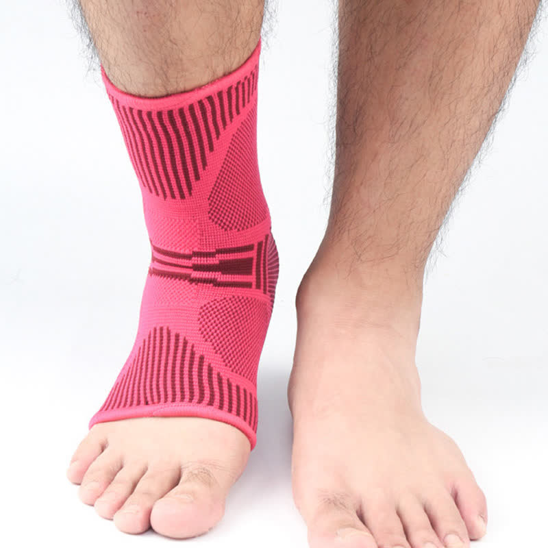 Breathable Knitted Sports Ankle Braces - Pink - XL - image 7