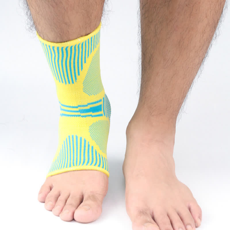 Breathable Knitted Sports Ankle Braces - Yellow - XL - image 5