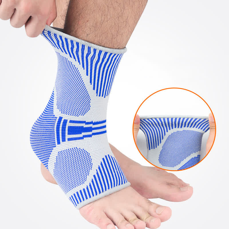 Breathable Knitted Sports Ankle Braces - Grey - XL - image 9