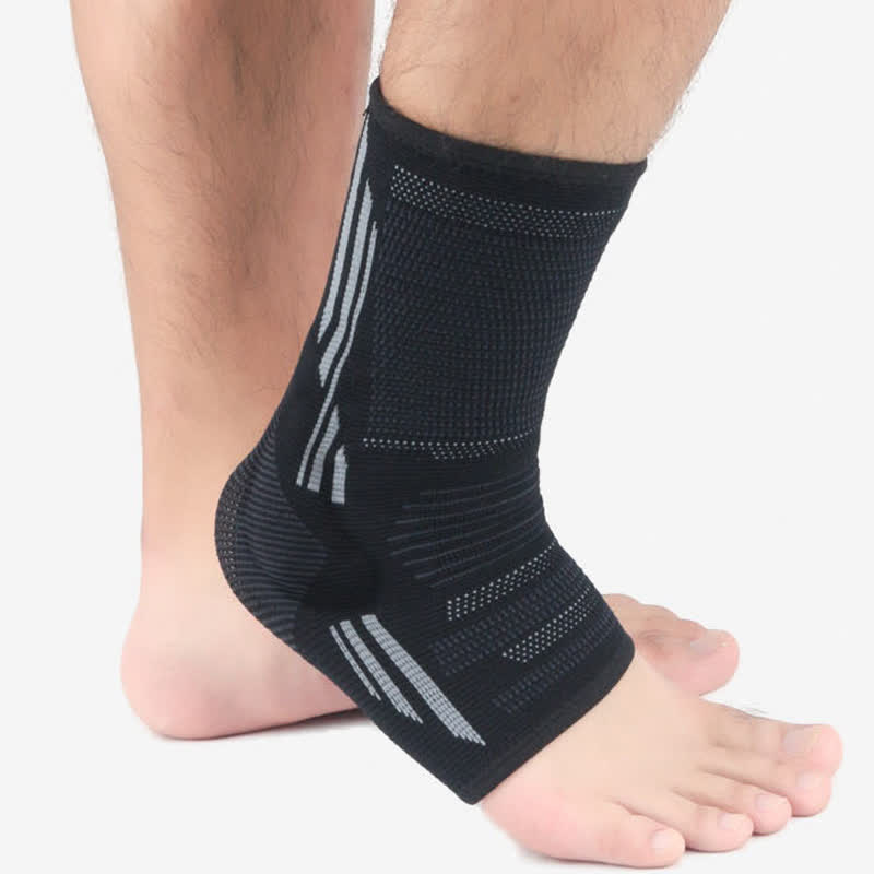 Silicone Breathable Sports Ankle Braces - Grey - XL - image 9