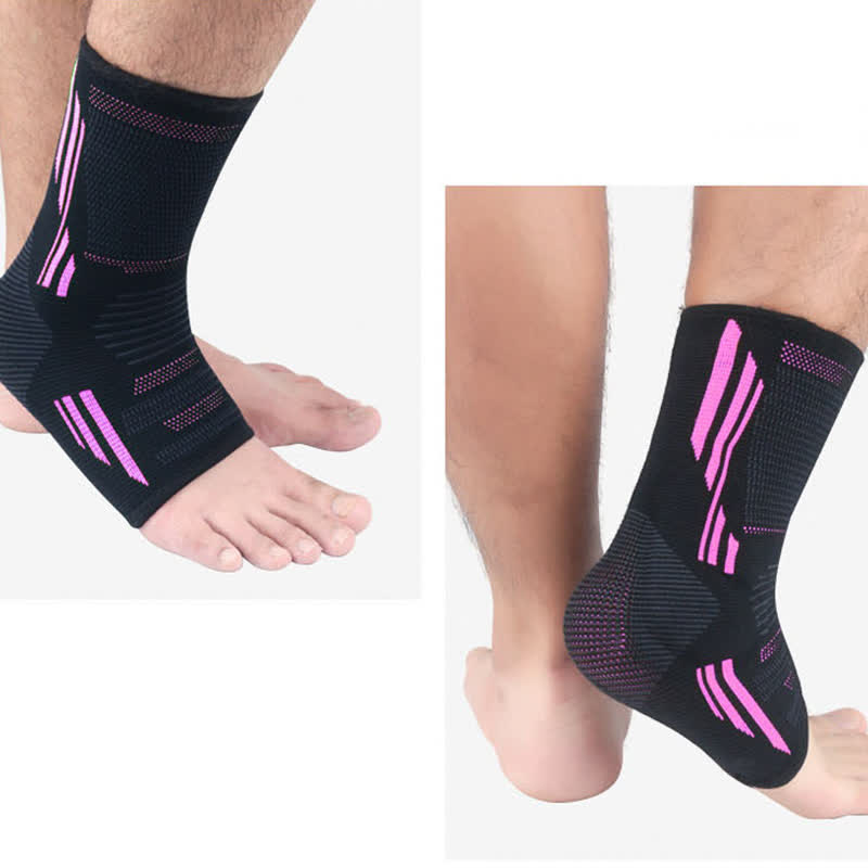 Silicone Breathable Sports Ankle Braces - Pink - XL - image 11
