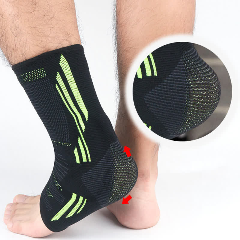 Silicone Breathable Sports Ankle Braces - Green - XL - image 3