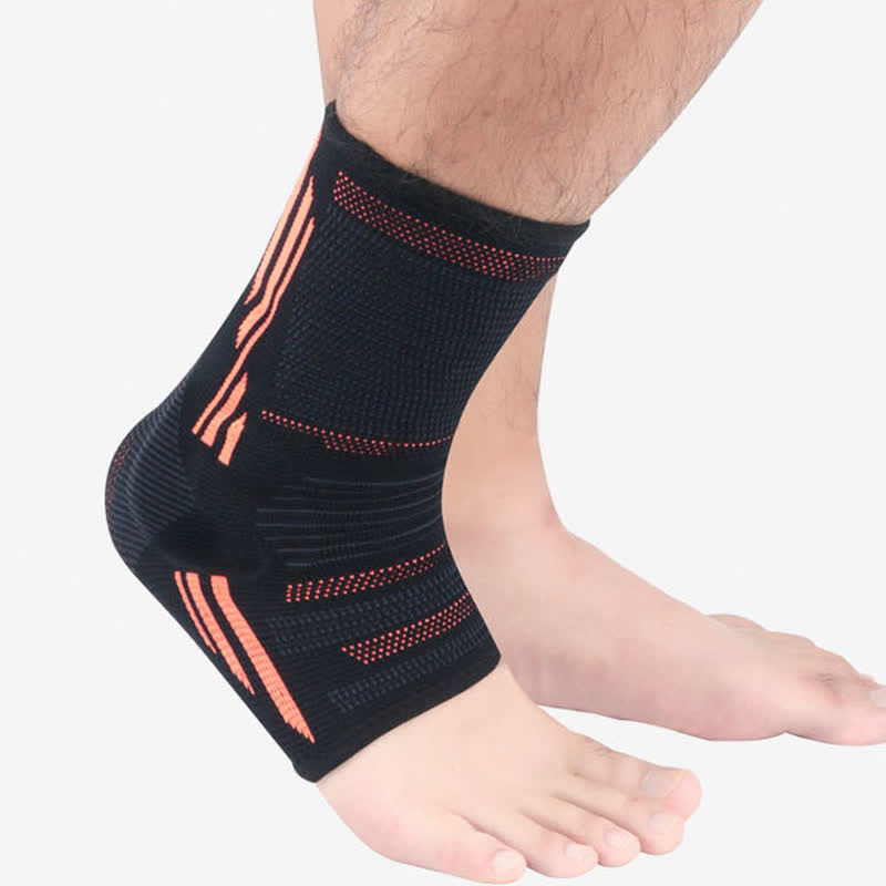 Silicone Breathable Sports Ankle Braces - Orange - XL - image 8