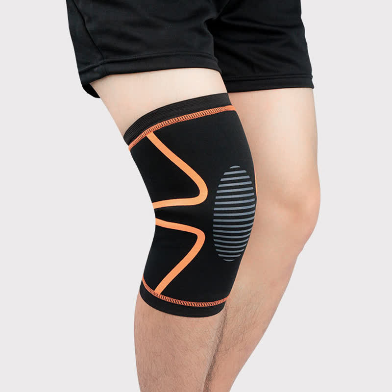 Compression Anti-collision Sports Knee Pads - Orange - XL - image 4