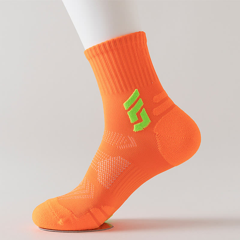 Arch Support Sports Ankle Compression Socks(5 Pairs) - Orange - EU38-45(US5-11) - image 3