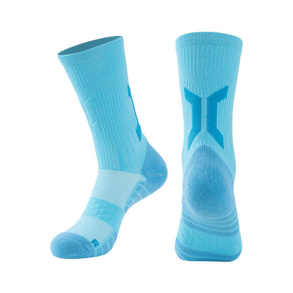 Breathable Sports Quarter Compression Socks(5 Pairs) - Blue - EU40-45(US7-11) - image 3