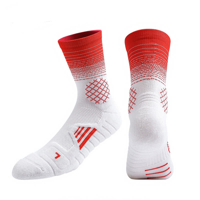 Gradient Sports Quarter Compression Socks(7 Pairs) - White&Red - EU37-45(US4-11) - image 9