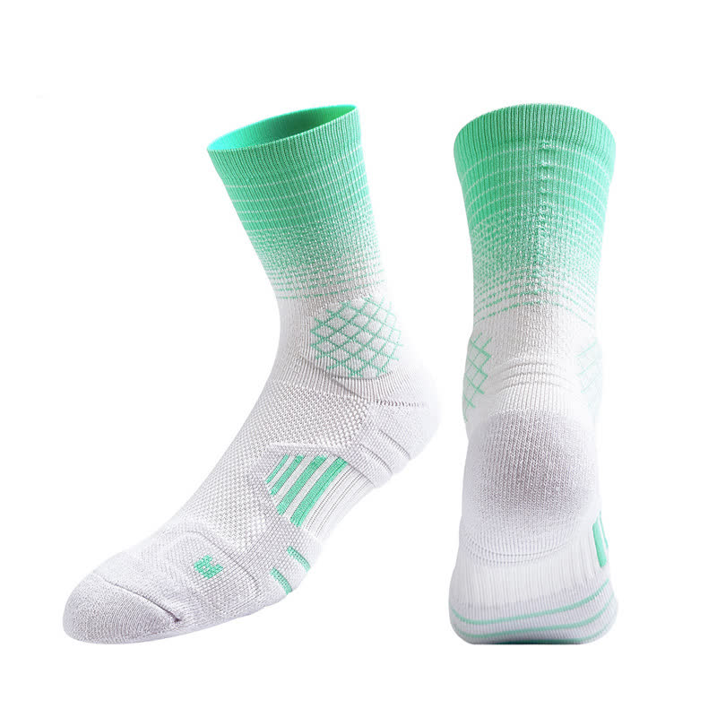 Gradient Sports Quarter Compression Socks(7 Pairs) - White&Green - EU37-45(US4-11) - image 8