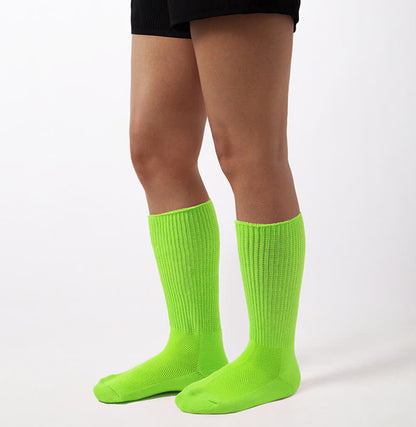 Mesh Breathable Knee-high Socks - Green - EU36-40(US3-7) - image 13