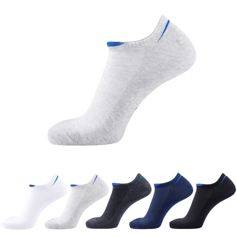 Thin Mesh No-show Socks(5 Pairs) - Multicolor - EU43-50(US9-15) - image 0