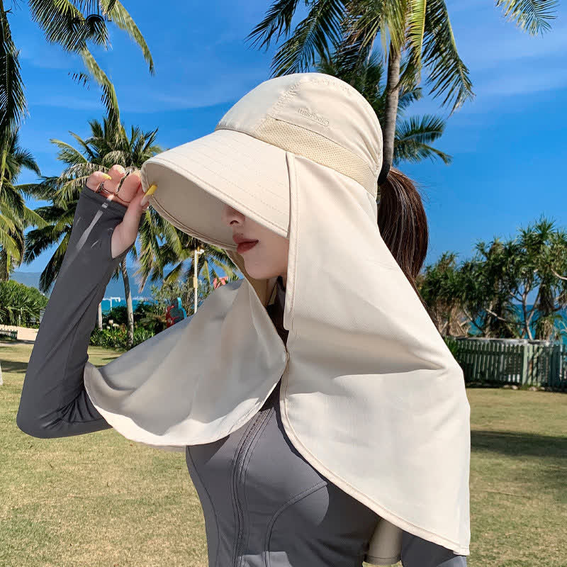 Wide Brim Waterproof Sun Hat with Neck Flap - image 3
