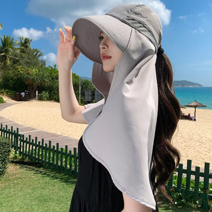 Wide Brim Waterproof Sun Hat with Neck Flap - image 5