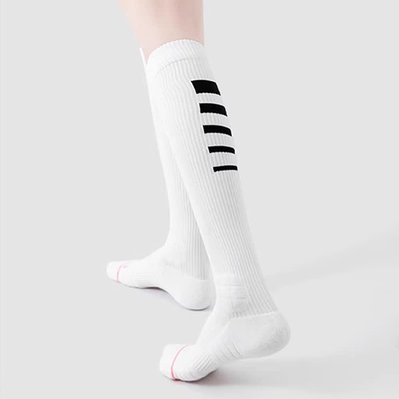 Irregular Stripe Compression Knee High Socks(6 Pairs) - image 11