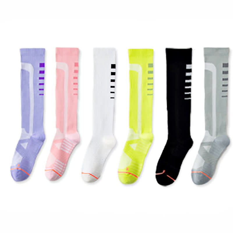 Graphics Print Compression Knee High Socks(6 Pairs) - Multicolor - EU36-40(US3-7) - image 2