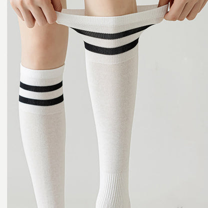 Striped Breathable Compression Knee High Socks(5 Pairs) - image 10