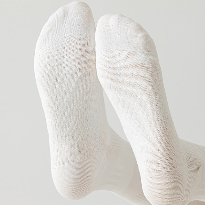 Striped Breathable Compression Knee High Socks(5 Pairs) - image 11